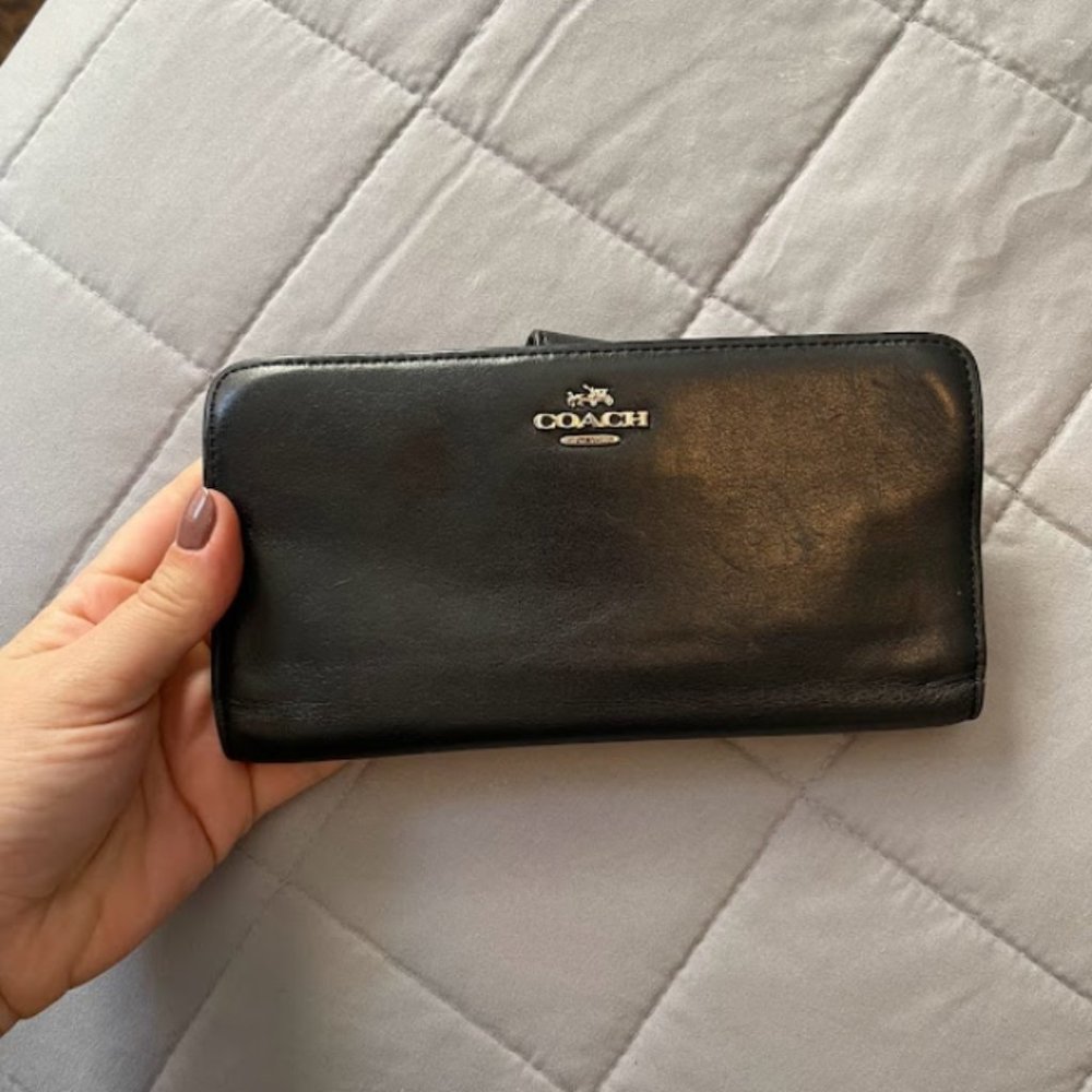Coach slim wallet, black